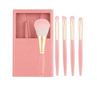 Set di pennelli per il trucco per donne, set di pennelli per il trucco da viaggio | Picket -up Piccole spazzole compatta con custodia e specchio - Fondazione completa, polvere, correttori, applicatore