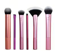 Set di pennelli per il trucco Real Techniques Artist Essentials, per fondotinta, blush, illuminante, ombretto & eyeliner, strumenti professionali per il trucco, setole sintetiche, vegane &, set da 6 p