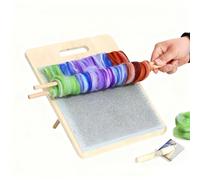 Set di pennelli per la miscelazione della lana e per cardatura con pennello per miscelazione e 2 bastoncini per la preparazione delle fibre e la miscelazione dei colori