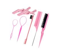 Set di pennelli per lo styling dei capelli Controlli Bordi Spazzole per prendere in giro Pettine coda e fermagli per capelli per lisciare Pettine Set di pettini per prendere in giro il bordo della