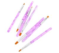 Set di Pennelli per Nail Art a Punta Tonda, 14 Pezzi | Alluminio, 2 Set in 1 Sacchetto, Diverse Misure, Tubi Diritti Separati per Ogni Punta