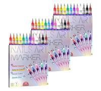 Set di pennelli per nail art in 12 colori, pennelli per nail art in gel aggiornati 2025, pennelli fai da te ad asciugatura rapida, pennelli per nail art 3D, strumenti per la pittura delle unghie (set