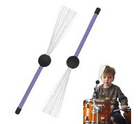 Set di pennelli per percussioni, spazzole professionali per batteria, portatili, design retrattile, facile da riporre, 36,5 cm, per esercizi leggeri e prestazioni ad alto volume