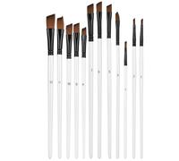 Set di pennelli per pittura 12 pezzi Pennello per artista Pennello per pittura a punta fine Set di pennelli per pittura ad olio Acquerello per pittura a olio acrilica(Obliquo)