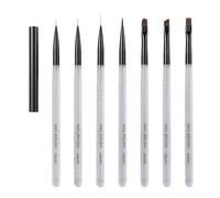 Set di pennelli per pittura artistica, 7 pezzi, pennelli sottili per arte, per gel, smalti, pittura, disegni, facili da usare