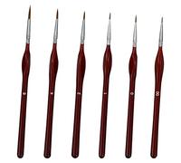 Set di pennelli per pittura con dettaglio fine 6 pezzi Punta Professionale Artista Pennelli in miniatura Linee sottili per pittura ad olio acrilica ad acquerello dettagliata