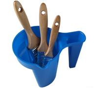 Set di pennelli per pittura con manico in legno e bicchiere per vernice, per uso in scenari professionali e progetti domestici personali (blu)