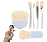 Set di pennelli per trucco da viaggio, set di pennelli per trucco da viaggio facili da trasportare da 6 pezzi con scatola per quando sei in movimento