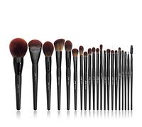 Set di pennelli per trucco Jessup Pennelli per trucco professionali completi neri, peli sintetici, Fondotinta, illuminante, contouring, correttore, Ombretto e Eyeliner. 21 pezzi T271