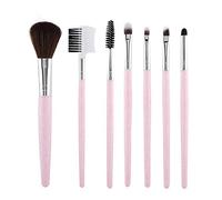 Set di pennelli per trucco professionale 7 pezzi, kit di strumenti per trucco per pennelli per labbra, fard per ombretto (Rosea)