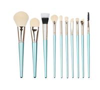 Set di Pennelli per Trucco Set Di Pennelli For Il Trucco Da 10 Pezzi For Fondotinta, Sopracciglia, Fard, Ombretti, Ecc. Pennelli da Trucco per Occhi(Blue)
