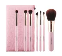 Set di Pennelli per Trucco Set Di Pennelli For Il Trucco Da 7 Pezzi, Pennello For Il Contorno Del Viso, Dotato Di Una Custodia For Riporlo Facilmente. Pennelli da Trucco per Occhi(Black)