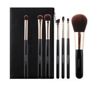 Set di Pennelli per Trucco Set Di Pennelli For Il Trucco Da 7 Pezzi, Pennello For Il Contorno Del Viso, Dotato Di Una Custodia For Riporlo Facilmente. Pennelli da Trucco per Occhi(Pink)