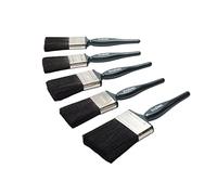 Set di pennelli ProDec da 5 pezzi in setole miste per una pittura a finitura liscia con vernici a emulsione, lucide e satinate su pareti, soffitti, legno e metallo