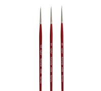 Set di pennelli professionali per artisti con setole in pelo di martora rossa, per pittura a olio, acrilica, acquerello, dettagli