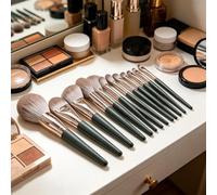 Set Di Pennelli Trucco,Kit Applicatori Cosmetici - Pennelli Di Bellezza Multifunzione - Donne, Adatto A Viaggi, Salone Di Estetica, Casa, Utilizzo Casalingo Quotidiano, Routine Quotidiana E Pratica
