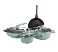 Set di Pentole 4 Pezzi Set Di Pentole Pentola Per Zuppa Padella Wok Per Il Latte Da Cucina Fornello A Induzione Antiaderente Utensili Resistenti al Calore