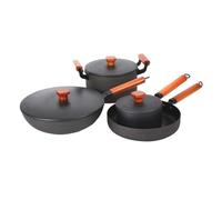 Set di Pentole 4 Pezzi Set Di Pentole Pentola Per Zuppa Padella Wok Per Il Latte Per Cucina Fornello A Induzione Antiaderente Utensili Resistenti al Calore