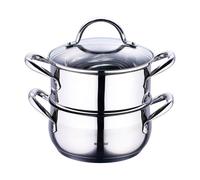 Set di pentole a vapore Bergner Gourmet 3 pezzi 18 cm in acciaio inossidabile