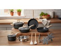 Set Di Pentole Antiaderenti In Granito Beige Da 14 Pezzi - Just Perfecto Jl-888