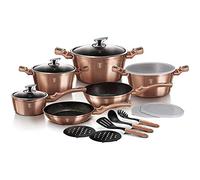 SET DI PENTOLE BERLINGER HAUS, 18 pezzi, BH-7034 ORO ROSA