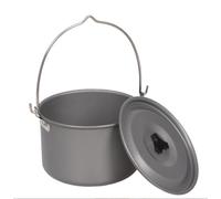 Set di Pentole da Campeggio 4.2L Camping Hanging Pot Ultralight Outdoor Single Strumenti Per Attrezzatura Da Campeggio In Lega Di Alluminio Moto Trekking