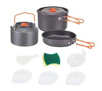 Set Di Pentole Da Campeggio | 800g Fornellino Da Campeggio | Set Di Gavetta Scout | Sets Cucina Campeggios Compatto in Lega Alluminio Con Bollitore Padella E Ciotole Per Escursioni Trekking Picnic