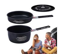 Set di pentole da campeggio | Casseruola e stufa da cucina da campeggio, manico rimovibile scalda uniforme per cucina all'aperto picnic familiare