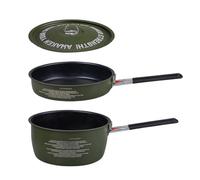 Set di pentole da campeggio - Set di pentole e padella per il campeggio | Distribuzione uniforme del calore stufare maniglie rimovibili per campeggio caccia escursionismo coppie