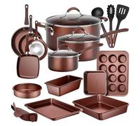 Set di pentole da cucina di base per cucina, set di pentole da cucina di base, antiaderente (set di 20 pezzi)