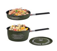 Set di pentole e padelle da campeggio - padelle da campeggio per cucinare | distribuzione uniforme del calore stufare maniglie rimovibili per campeggio caccia escursionismo coppie