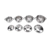 Set di pentole in acciaio inossidabile da 4 pezzi set da 16-22 cm di pentole con accessori per coperchi inclusi la pasta per cucina cucina induzione antiaderente
