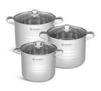 Set di pentole in acciaio inox, 6 pezzi, set di alta qualità per una cottura versatile ed efficiente dal punto di vista energetico