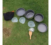 Set di pentole in alluminio leggero per zaino in spalla e avventure in campeggio