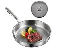 Set Di Pentole In Titanio Professionale 26 Cm Coperchio Incluso, Antiaderente Senza Rivestimento Per Friggere, Rosolare, Stufare E Cucinare Senza