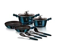 Berlinger Haus Set di Pentole Induzione 10-Piece Alluminio Antiaderente 2 Casseruoli 2 Padelle Blu marino BH-6143 - 5999108407659