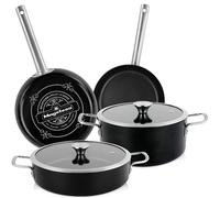 Set di Pentole Induzione 6-Piece Antiaderente Casseruoli, Padelle Design Vintage