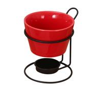 Set di pentole per fonduta con cremagliera per fonduta e fonduta, per cene, feste, compleanni, colore rosso