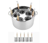 Set di pentole per pasta con divisori in acciaio inox e cestelli per scolapasta, multiuso per cucina
