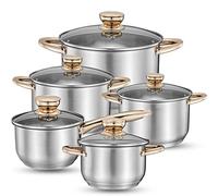 Set di pentole zuppa pentola in acciaio inossidabile stufato pentole cucina induzione casseruola cucina casseruola a vapore a doppia caldaia