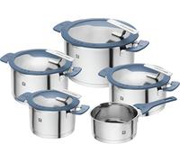 Set di pentole ZWILLING Simplify, 5 pezzi, con beccuccio, manici antiscottatura, adatto all'induzione, acciaio inossidabile, blu tortora