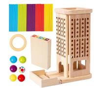 Set di per bastoni - 21x17,2x9,5 cm Set di bastoncini in legno colorati | Consulenza educativa di sviluppo precoce, attività motorie per ragazzi e ragazze, apprendimento prescolare, usati