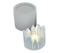 Set di per Candela Scaldabagno - Artigianali Design, Forma della Casa Ad Anello, Forma di Supporto Decorativo, Strumento di Stampaggio Creativo | Design della Struttura in Silicone 3D