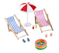 Set di per casa delle bambole in miniatura sulla spiaggia estiva | Simpatico kit fai-da-te costiero adatto a mini giardini, soggiorni, camere da , uffici, librerie, bambini e adulti