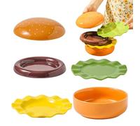 Set di per hamburger, set di da portata per hamburger, da portata per snack e pasti, set di stoviglie per fast food, da pranzo casual per hamburger, pasti in cucina