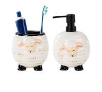 Set Di Per Il Bagno | 2 Pezzi Organizzatore in Ceramica,Dispenser per il Sapone per i,Per L'Organizzazione Del Lavello Della Casa, Per, La Famiglia, L'Igiene Quotidiana E L'Appartamento