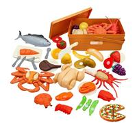 Set di per la cucina da gioco per bambini, per riprodurre, per l'apprendimento prescolare con cestino, per la cucina del gioco, per la casa, il compleanno, l'attività delle ragazze