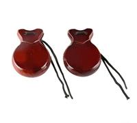 Set di percussioni manuali spagnole, 2 paia di nacchere, adatte per lezioni di musica e incontri (marrone)