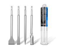 Set di perforatori SDS Plus di Nucraft, set di 4 strumenti in acciaio per fori large, piatti, appuntiti e a goccia, adatti per lavorare con mattoni, pareti, granito, cemento.