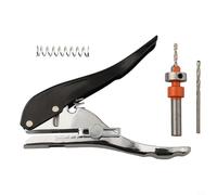 Set di perforatrici per bordi e punte svasate con controllo della profondità regolabile e limitatore di metallo per punzonatura precisa su carta, PVC, carte e materiali in pellicola